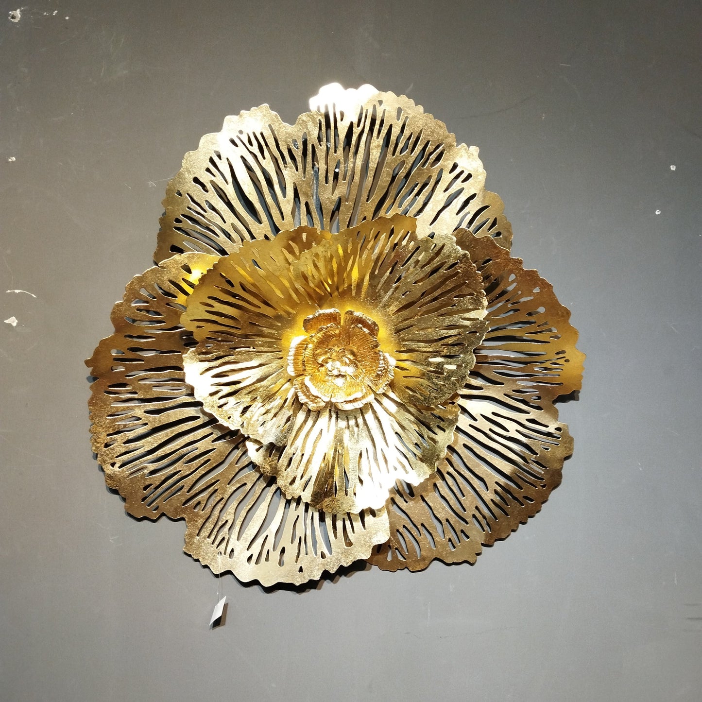 Metal Decor Wall Hanging Golden Flower
