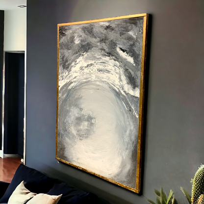 Grey Abstract Art Painting (37*25)