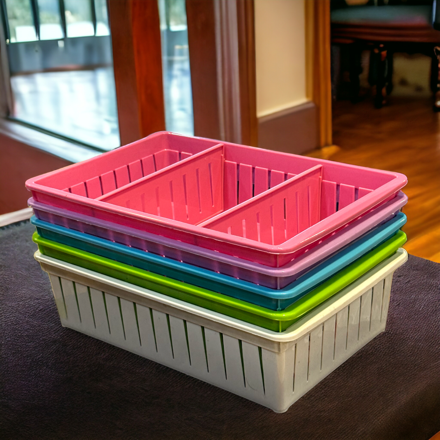 3 Partition Adjustable Basket (Medium)