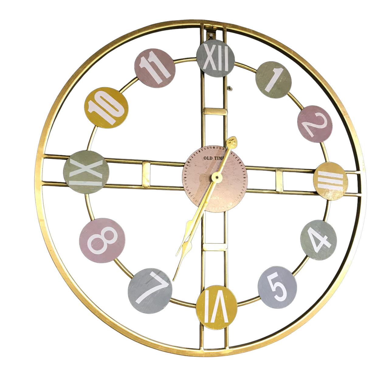 Metal Golden Wall Clock