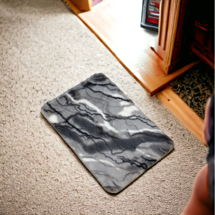 Floral Fur Floor Mat-D1