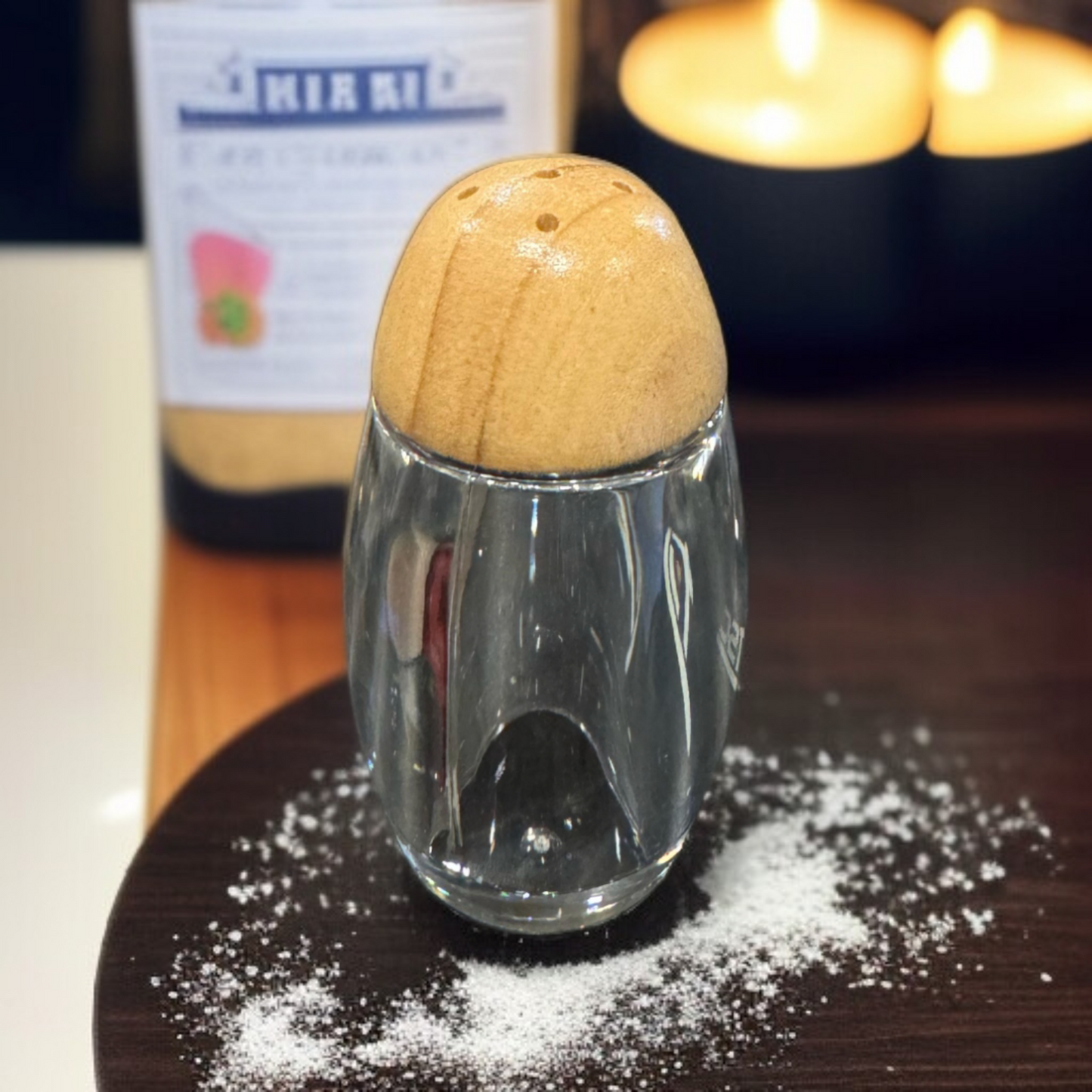 Wooden Lid Salt & Pepper Shaker
