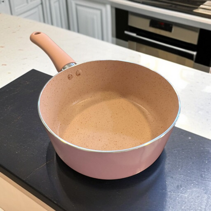 Stainless Steel Sauce Pan 16cm -Pink