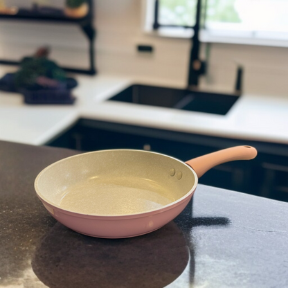 Marble Coating Frying Pan 12cm-Pink