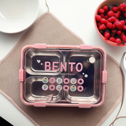 3 Compartment Stainless Steel Lunch Box