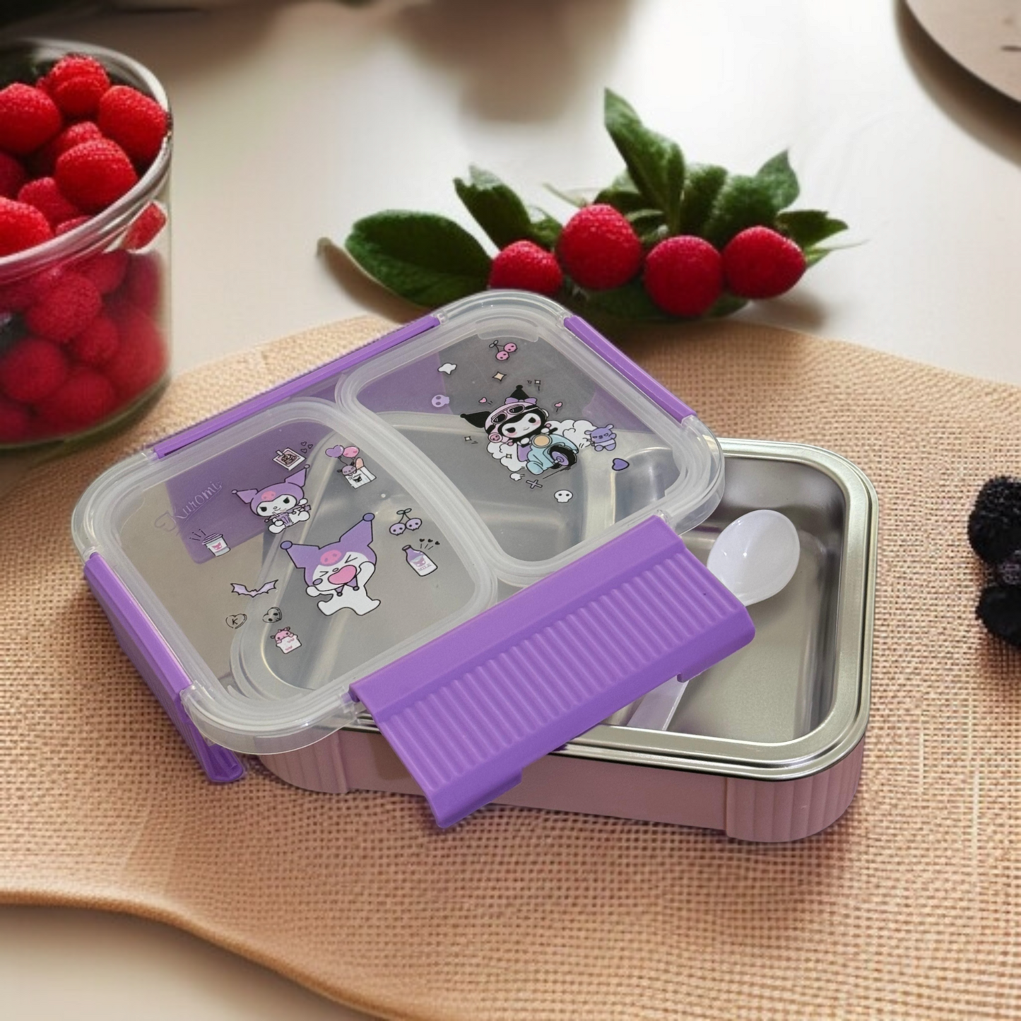 2 Compartment Stainless Steel Lunch Box