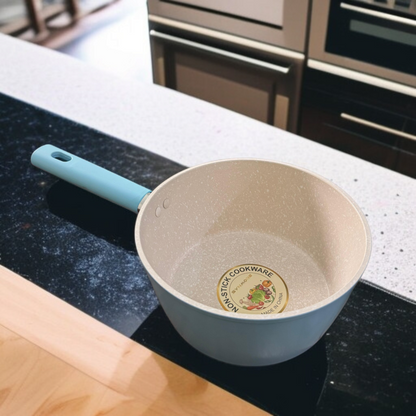 Marble Coating Sauce Pan Sky Blue-12cm