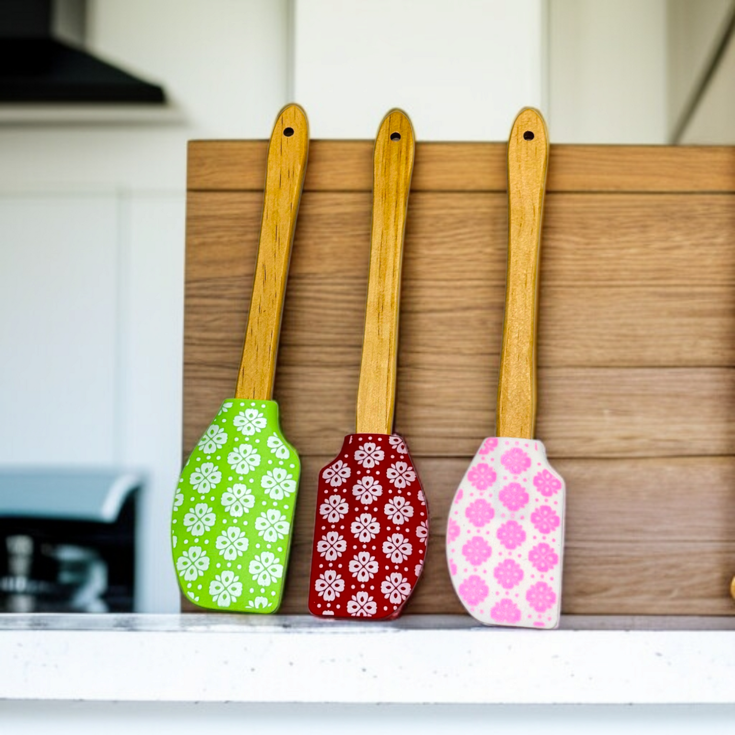 Wooden Handle Silicone Spatula-L