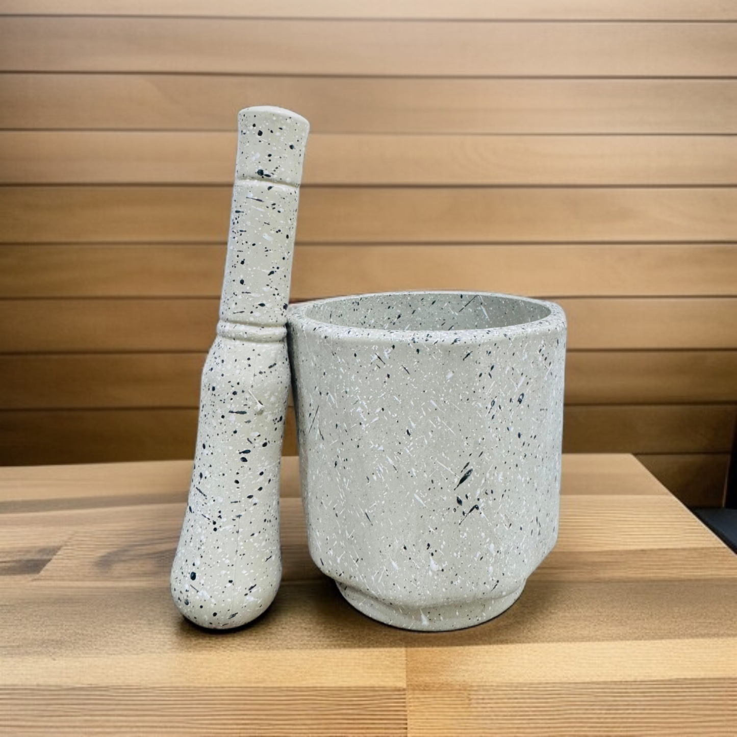 Hexagone Mortal and Pestle-Grey