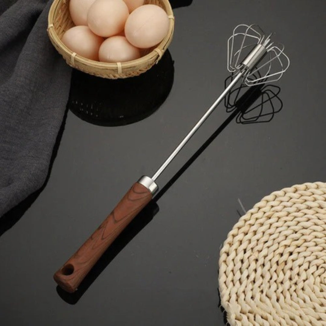Wooden Handle Steel Whisker