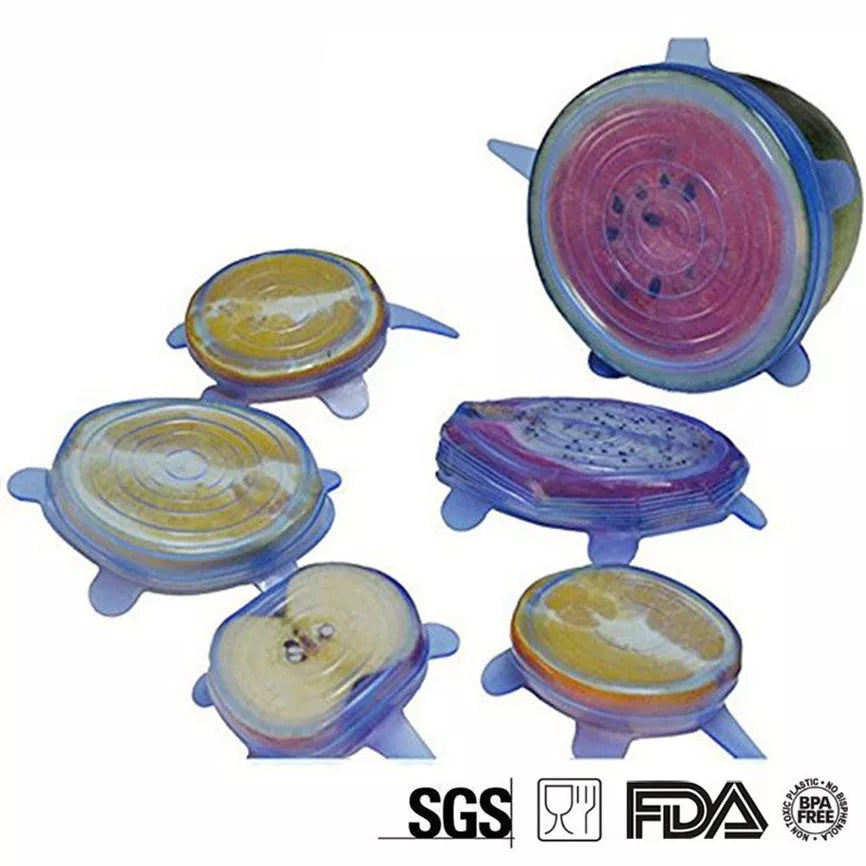 Silicone Lids Reusable Airtight Food Wrap