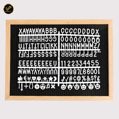 Changeable Wooden Message Board with Stand & Letters