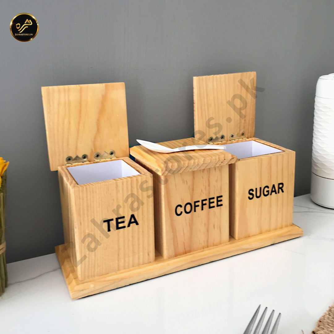 Multi Purpose Wooden Spice Container