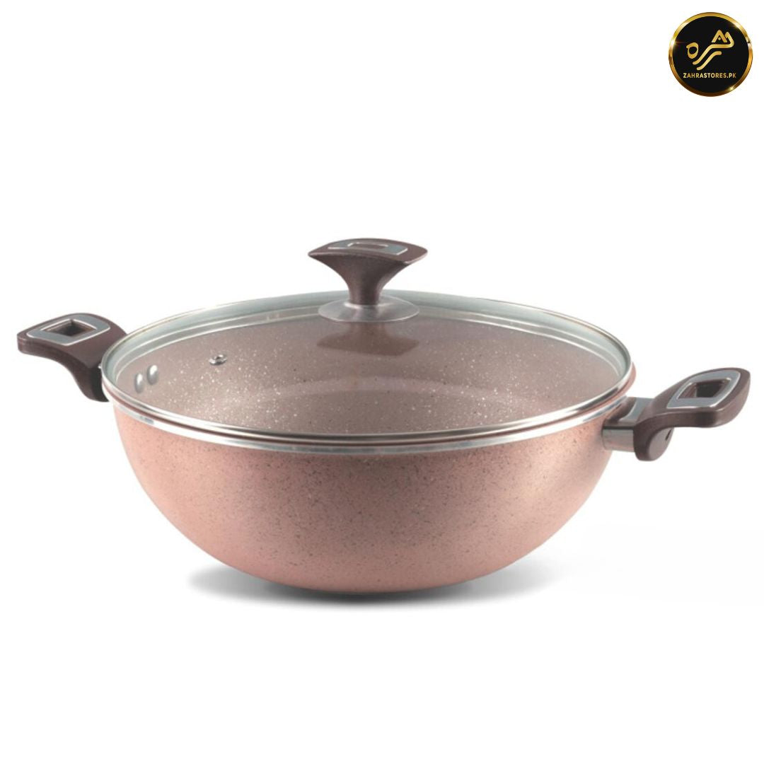 XELENT Marble Coated Wok (PINK)