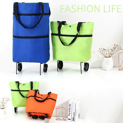 Collapsible Oxford Bag With Wheels