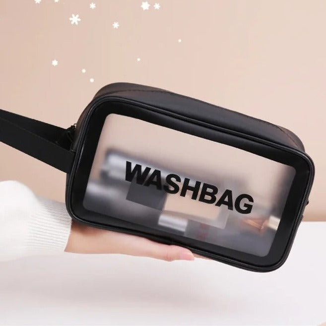 Wash Bag Makeup Travel Pouch Black (M)