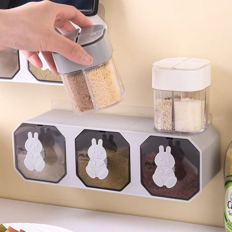 Wall-Mounted Drawer Spice Rack