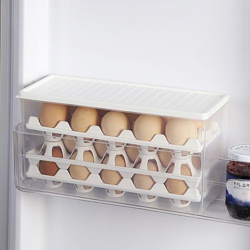 Egg Storage Box with 3 Egg Trays