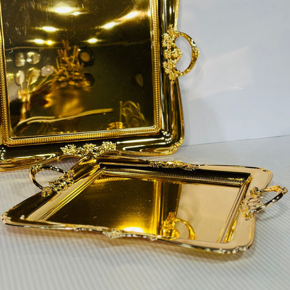 Elegant Golden Serving Tray