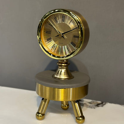 Metal Tripod Table Clock-Medium