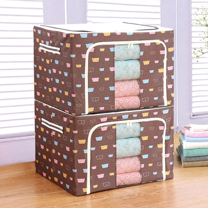 Foldable Clothes Storage Box (100L)-Brown
