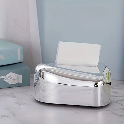 Desktop Tissue Box -Light Silver