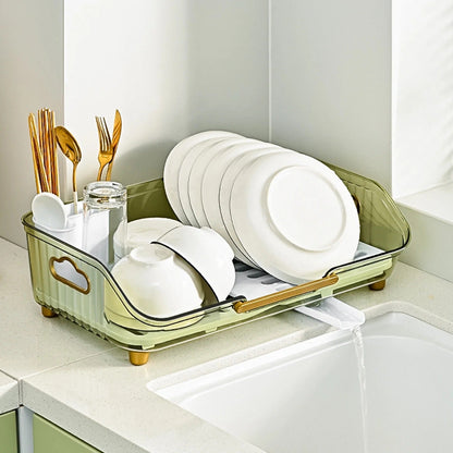 Acrylic Dish Drying Rack-Green