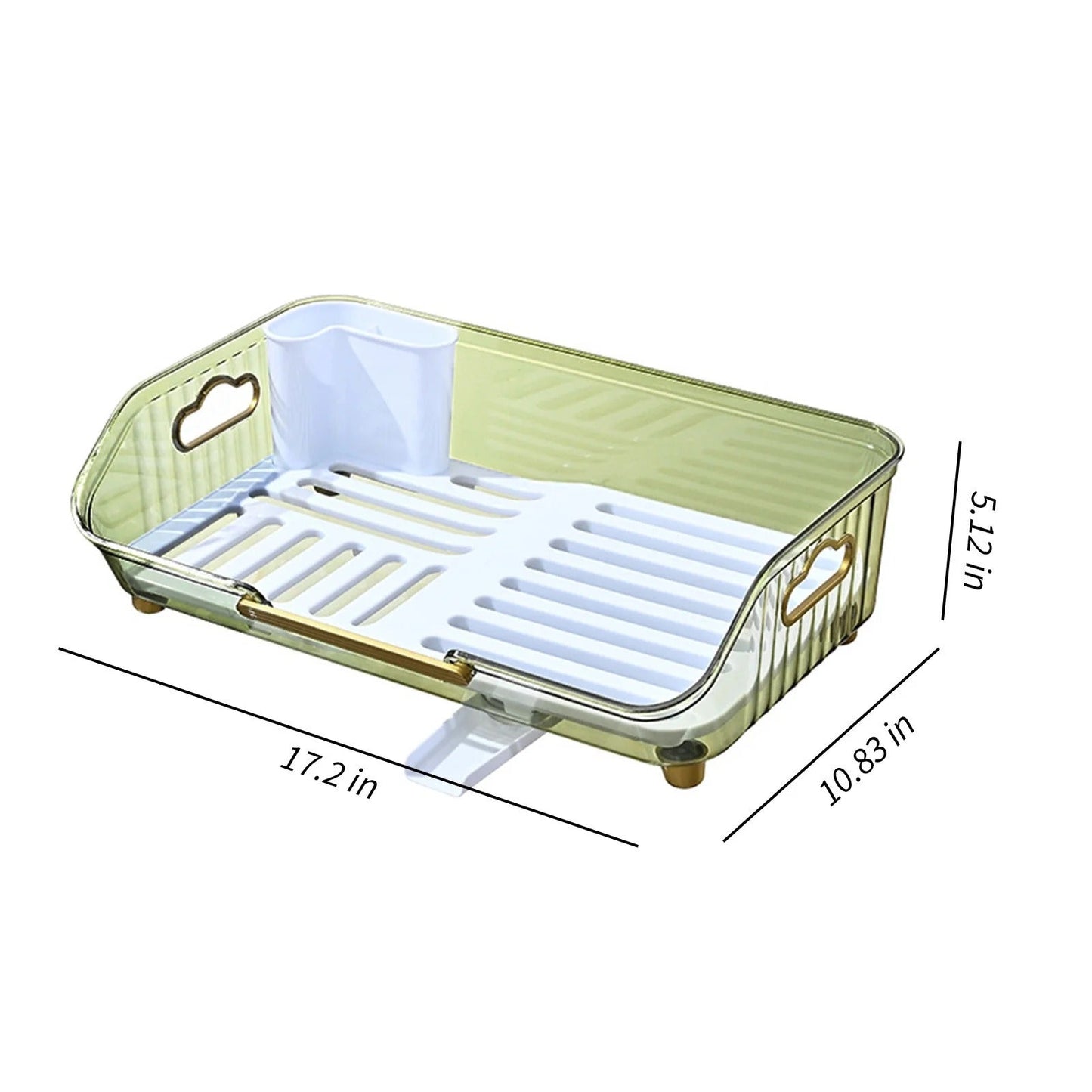 Acrylic Dish Drying Rack-Green