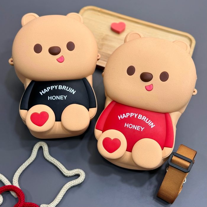 1 Pc Cartoon Silicone Cross Body Travel Bag