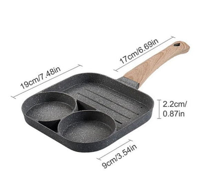 3 Slot Frying Pan-Grey