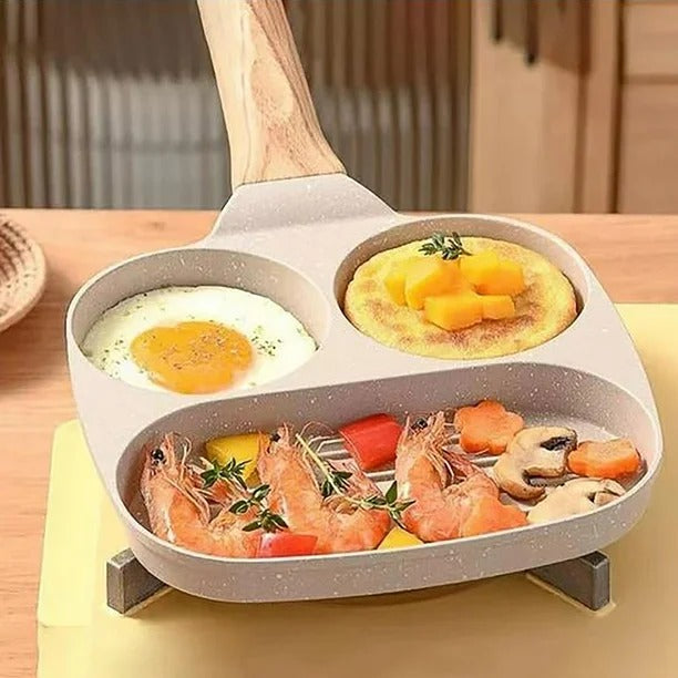 3 Slot Frying Pan Medium-Offwhite