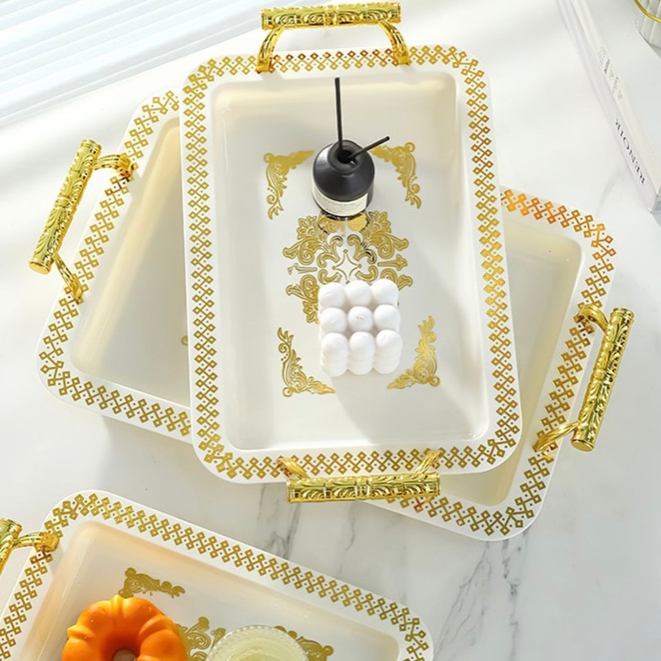 Rectangular Plastic Tray (Set of 3)