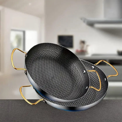 Laser Coated Pan Double Handle Gold 24cm