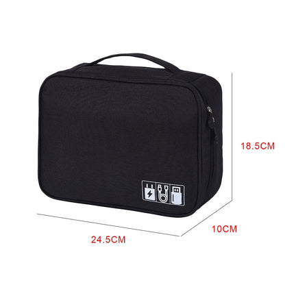 1 Pc Travel Electronic Digital Storage Bag (Navy Blue)