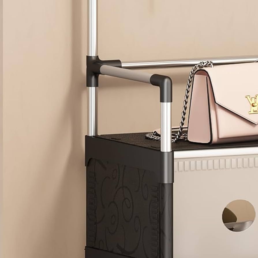 Multifunctional Coat And Shoes Rack-White & Black
