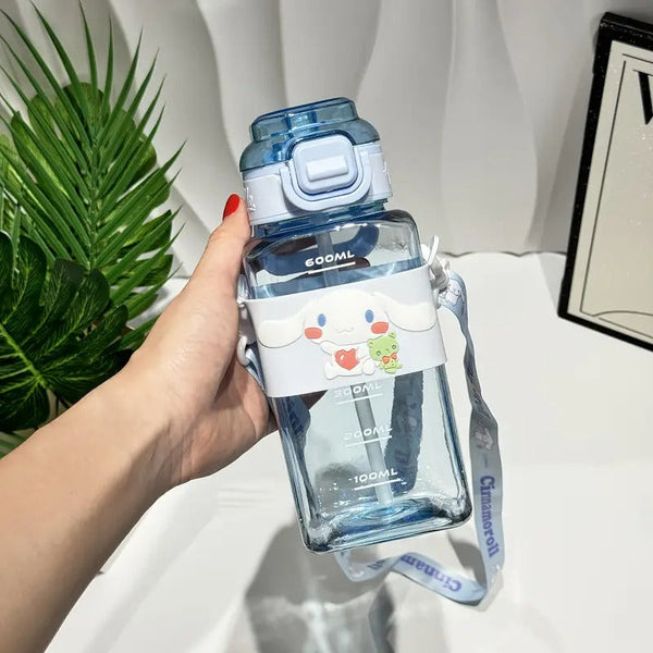 Cartoon Design Water Bottle-Sky Blue