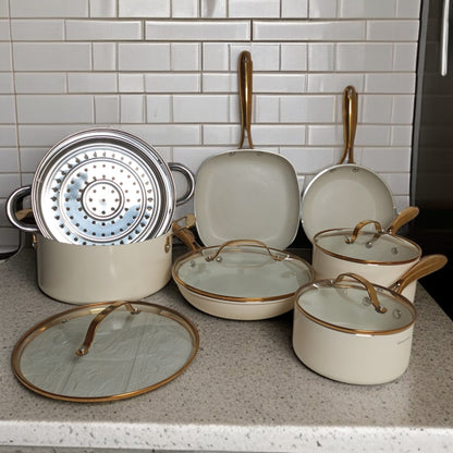Danny Home Cookware Set 12pcs-White