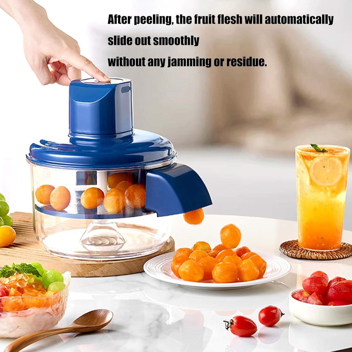 Rechargeable Electric Fruit Peeler-Blue