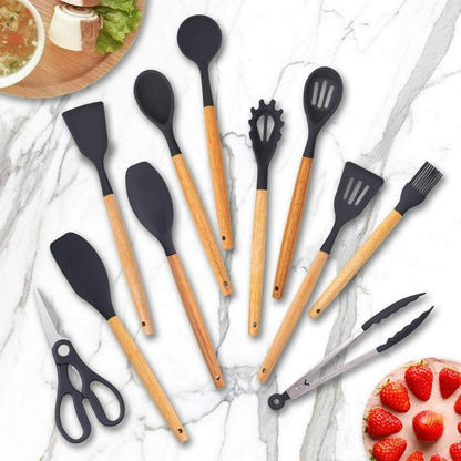 19 Pcs Kitchen Utensils Set-Dark Grey