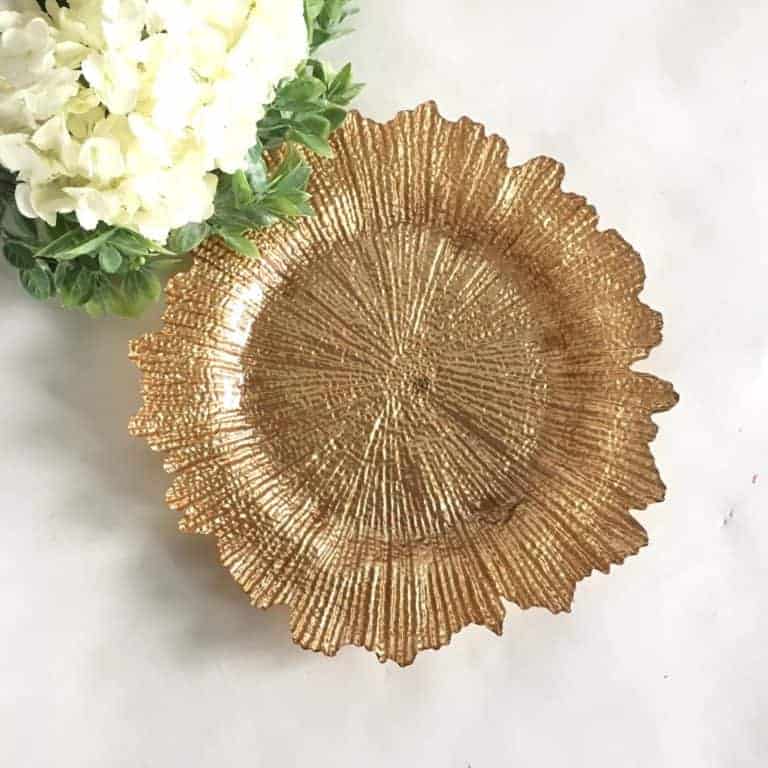Golden Charger Plate Design 04
