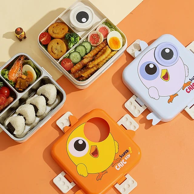 Super Chicken Design Stainless Steel Lunch Box