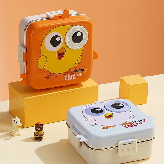 Super Chicken Design Stainless Steel Lunch Box
