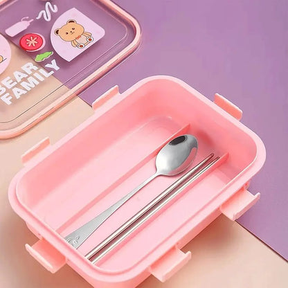 3-Compartment Stainless Steel Lunch Box