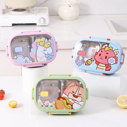 Tedemei Cartoon Design Lunch Box-Green