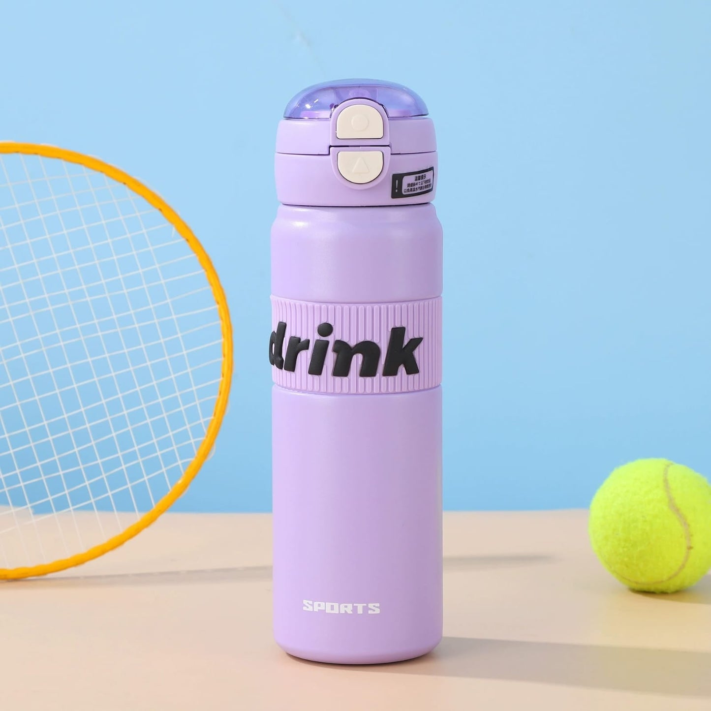 Dual Drink Water Bottle-Purple