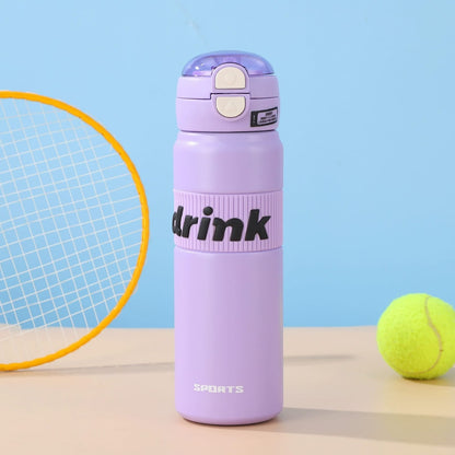 Dual Drink Water Bottle-Purple