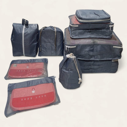 8 Pcs Waterproof Travel Storage Bag (Grey)