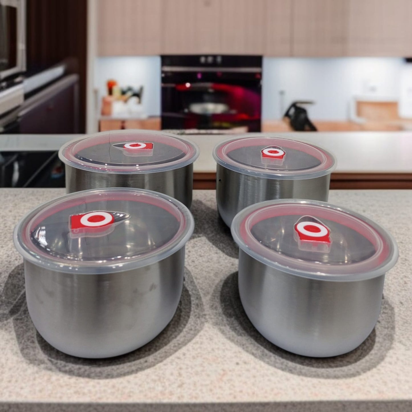 4 Pcs Stainless Steel Bowl Set