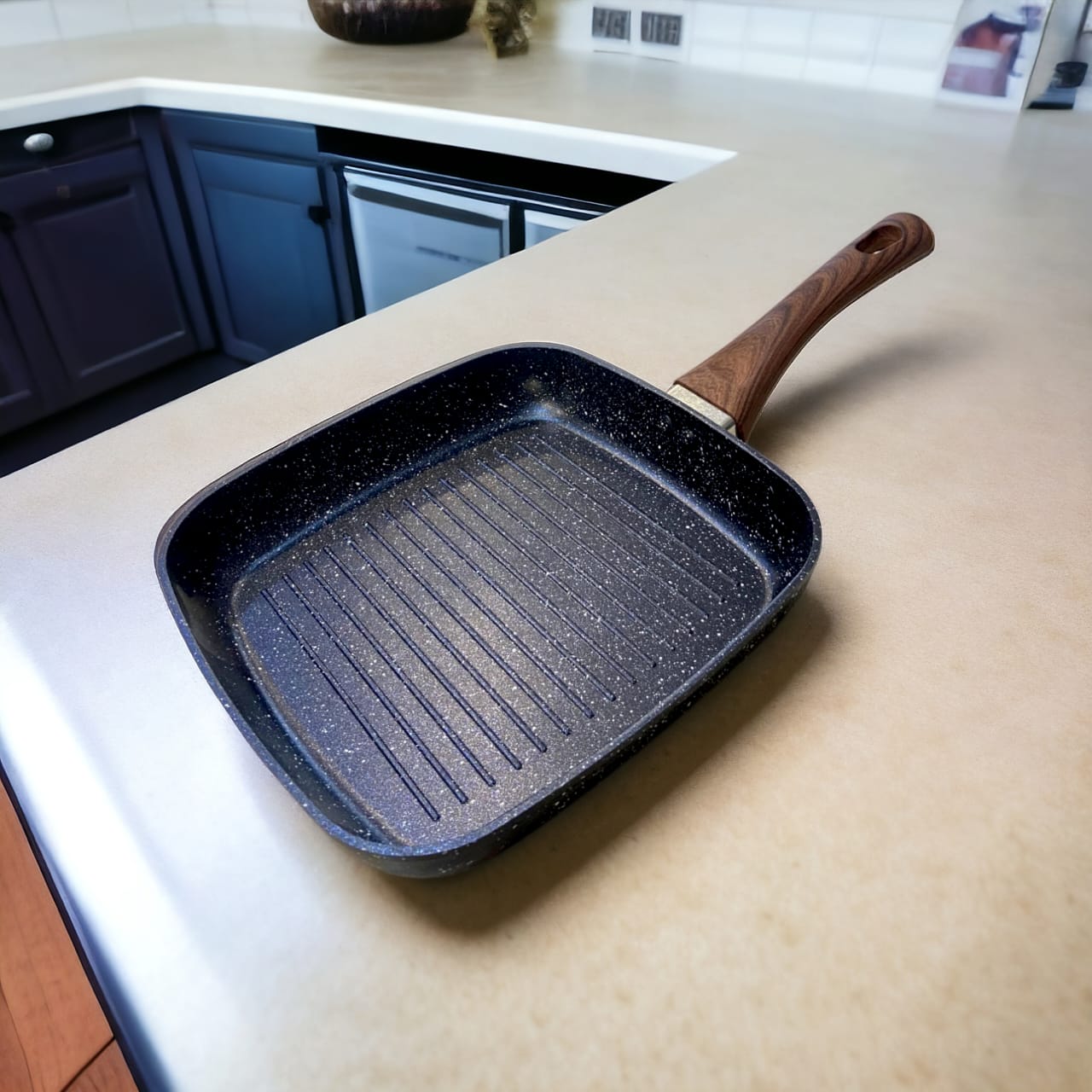 Synmore Non Stick Grill Pan 24cm-Black