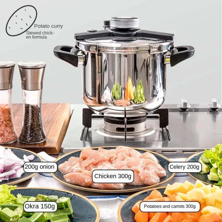 6-Liter Pressure Cooker 4-L Handi &amp; Steamer